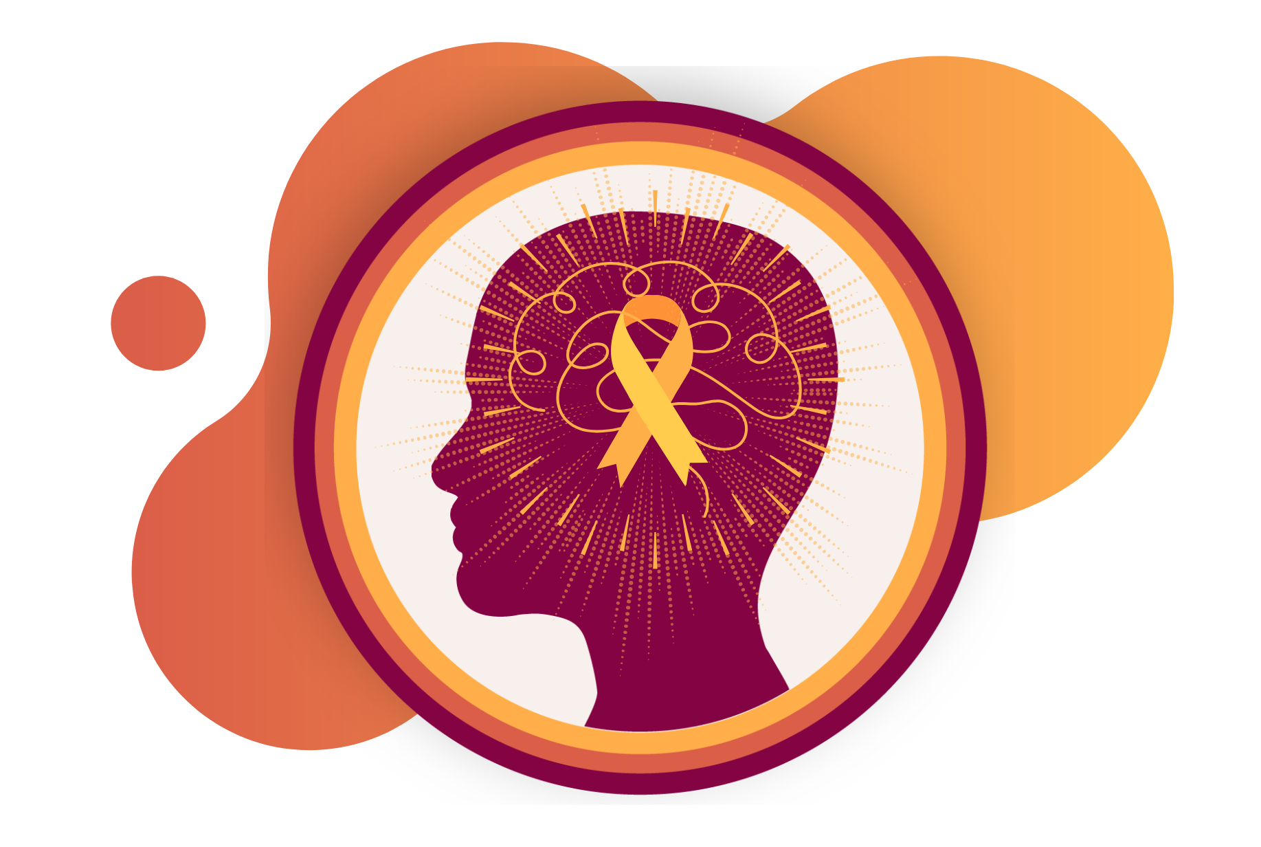 The Unseen Battle: Emotional and Mental Health Challenges in Cancer 1 Image that ties together a cancer ribbon and the brain to represent the Emotional and Mental Health Challenges in Cancer